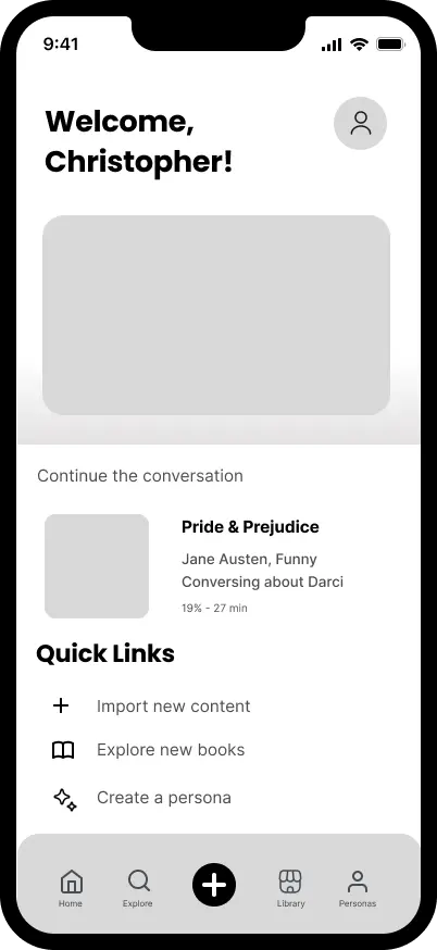 Inkling main feed interface